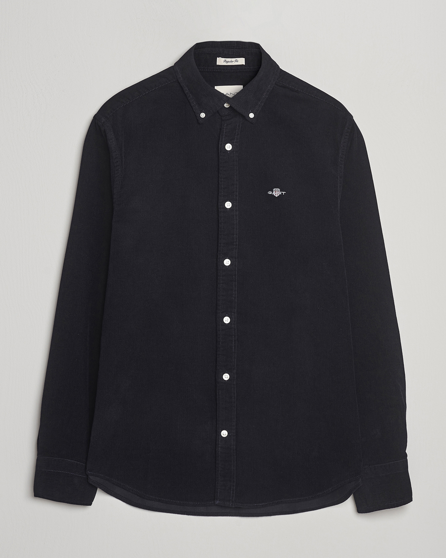 Homme | Chemises | GANT | Regular Fit Corduroy Shirt Black
