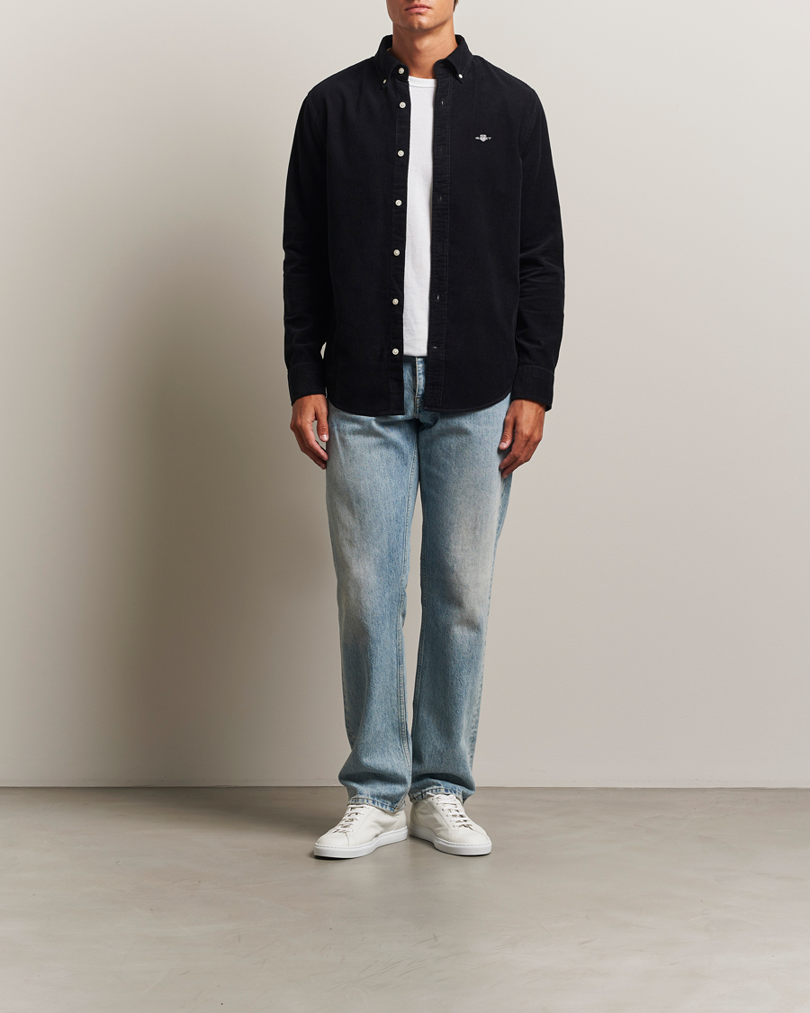 Homme | Chemises | GANT | Regular Fit Corduroy Shirt Black