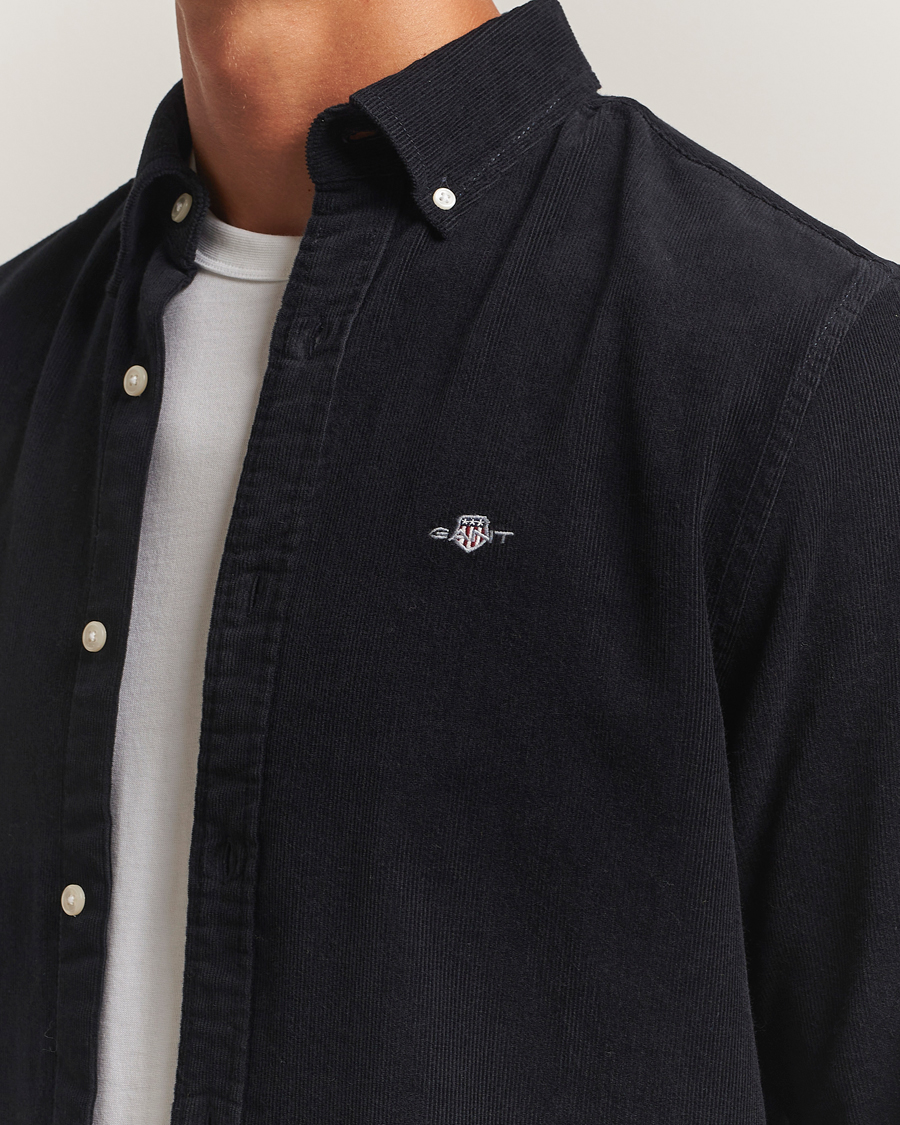 Homme | Chemises | GANT | Regular Fit Corduroy Shirt Black