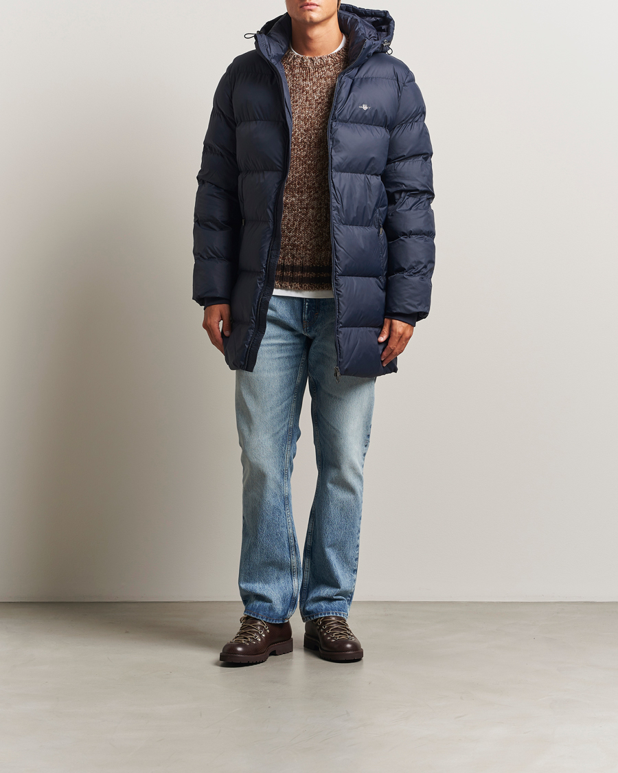 Heren | Jassen | GANT | The Active Cloud Mid Length Jacket Evening Blue