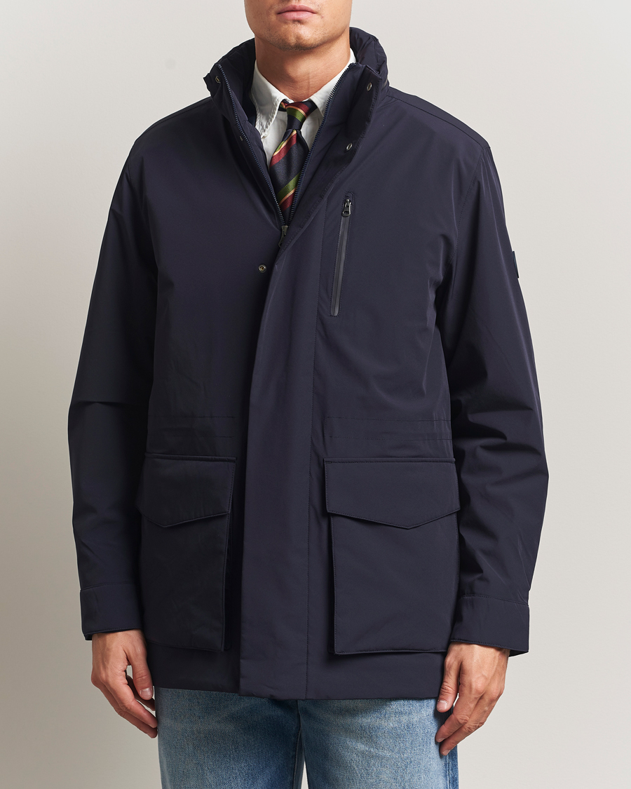 Heren | Jassen | Gant | Double Mid Length Field Jacket Evening Blue