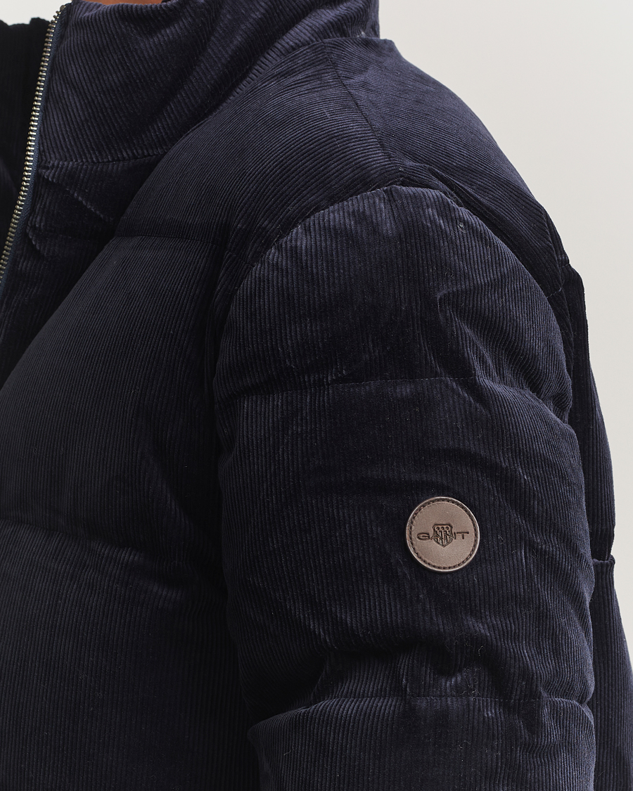 Homme | Manteaux Et Vestes | GANT | Corduroy Down Puffer Jacker Evening Blue