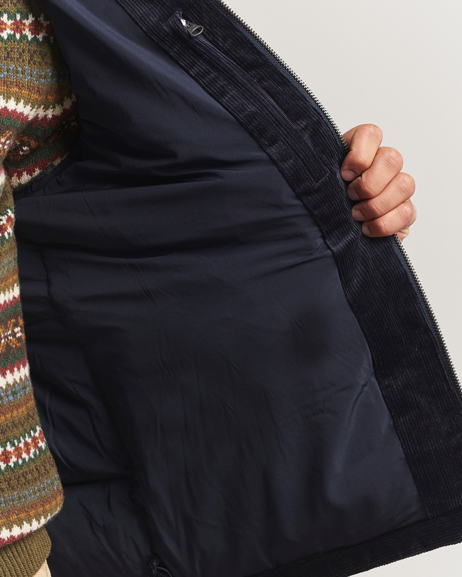 Homme | Manteaux Et Vestes | GANT | Corduroy Down Puffer Jacker Evening Blue