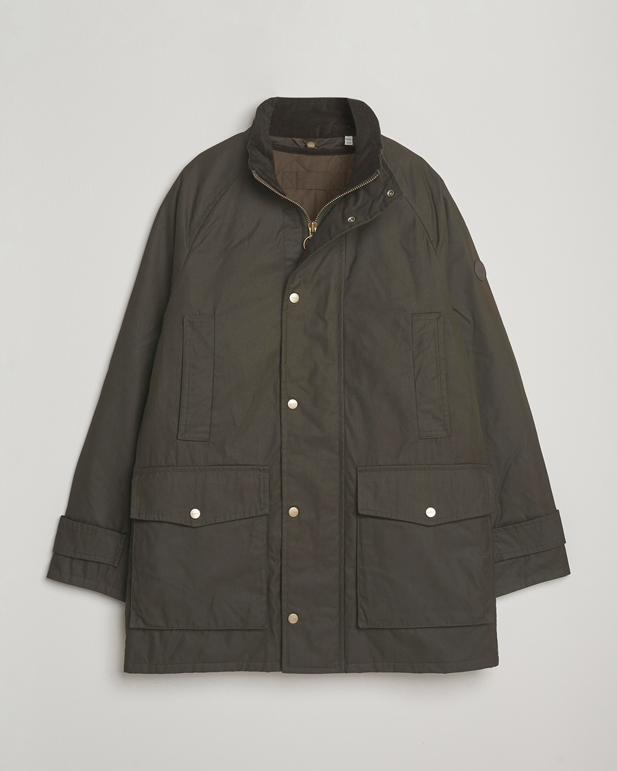 Homme | Manteaux Et Vestes | GANT | Double Decker Waxed Jacket Dark Sage