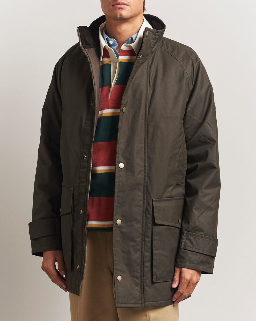 Homme | Manteaux Et Vestes | GANT | Double Decker Waxed Jacket Dark Sage