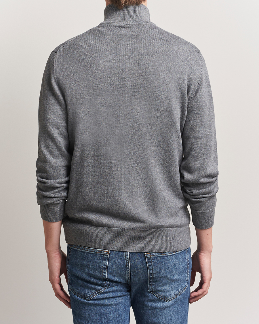 Homme | Pulls Et Tricots | Gant | Casual Cotton Full Zip Dark Grey Melange