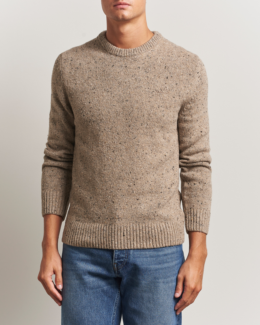 Homme | Pulls Et Tricots | Gant | Neps Wool Crew Neck Sand Melange