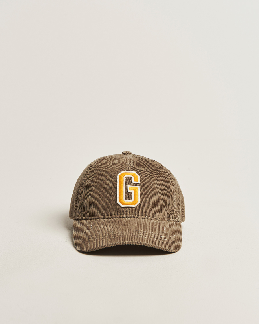 Homme | Bobs Et Casquettes | GANT | G Badge Corduroy Cap Taupe Beige