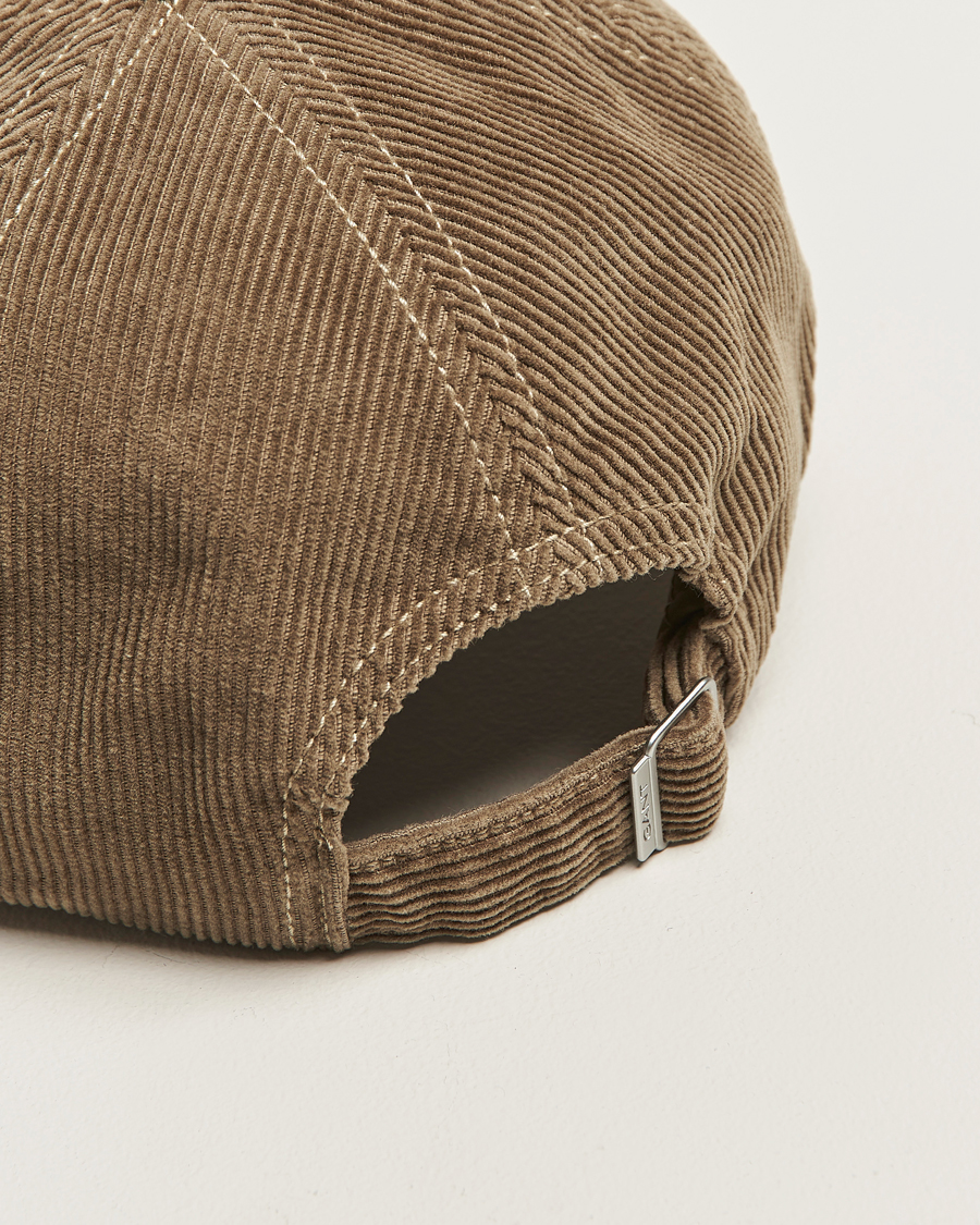 Homme | Bobs Et Casquettes | GANT | G Badge Corduroy Cap Taupe Beige