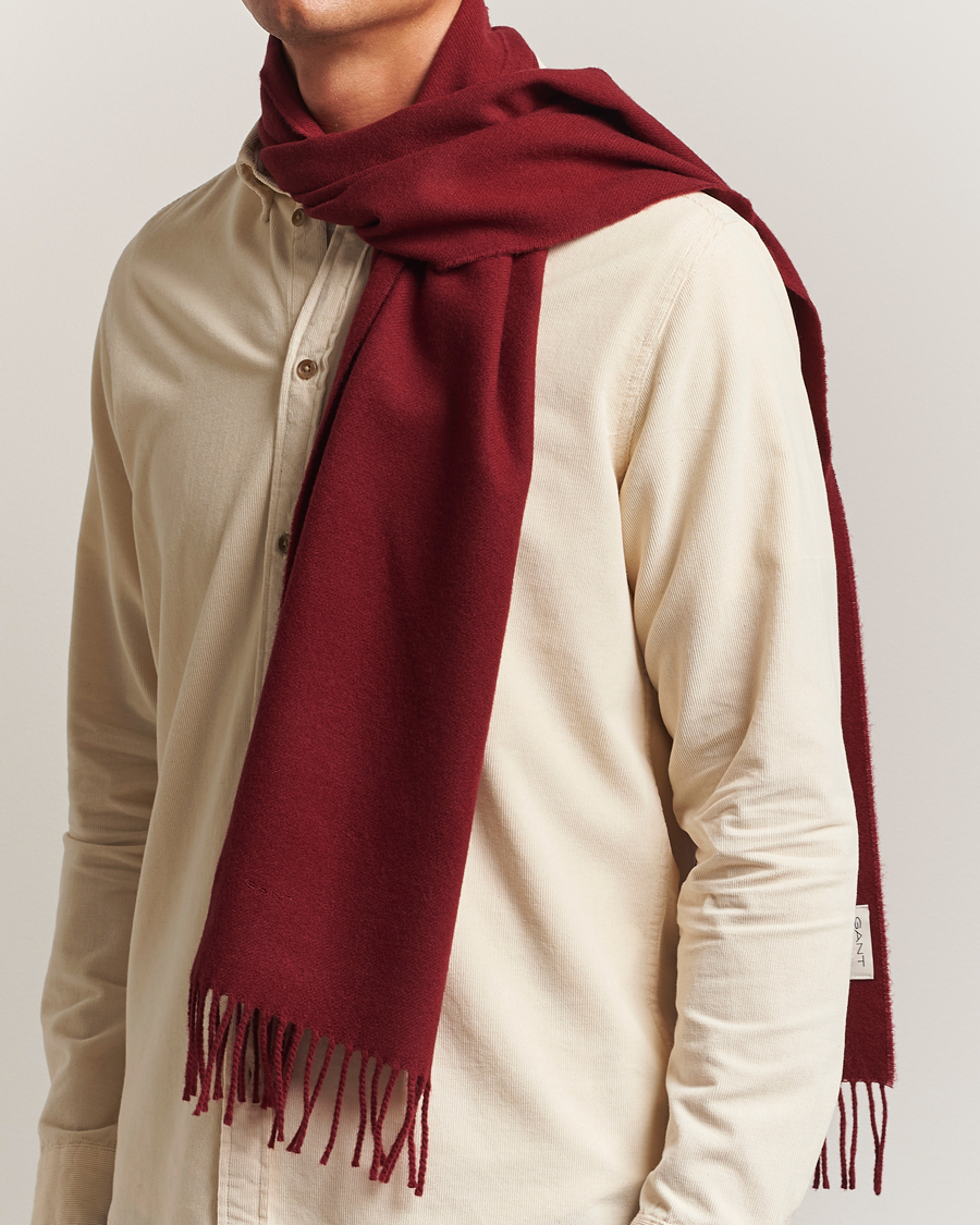 Homme | Écharpes | GANT | Wool Scarf Plumped Red