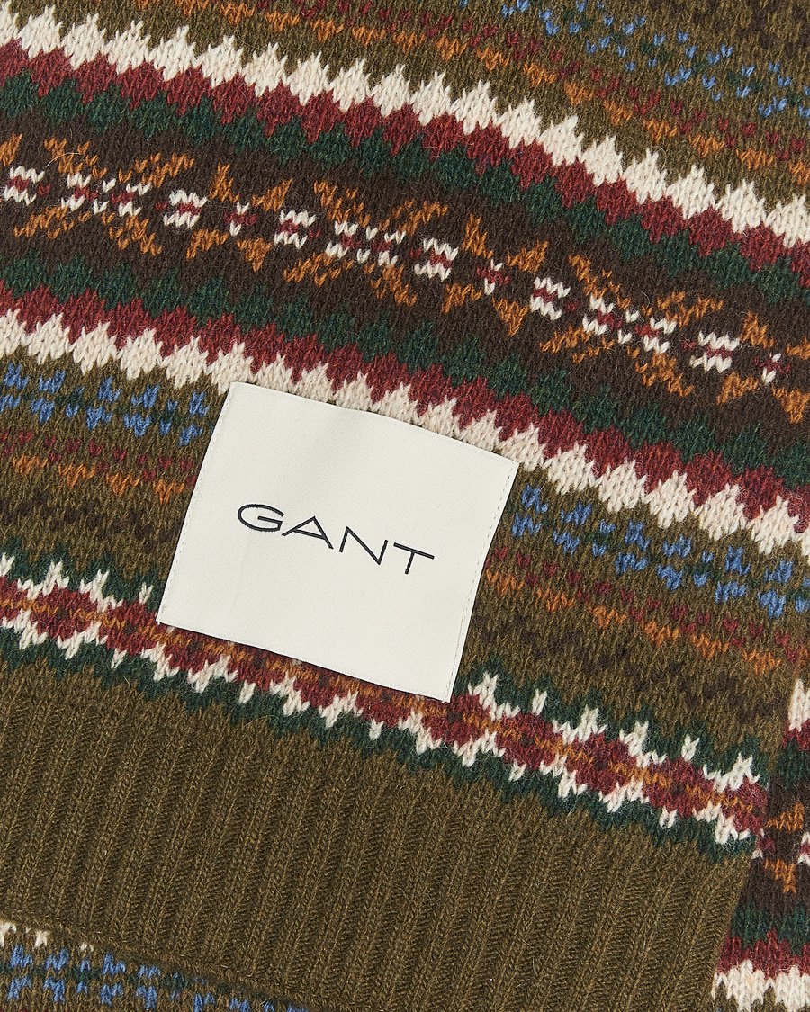 Heren | Sjaals | GANT | Fair Isle Scarf Country Green