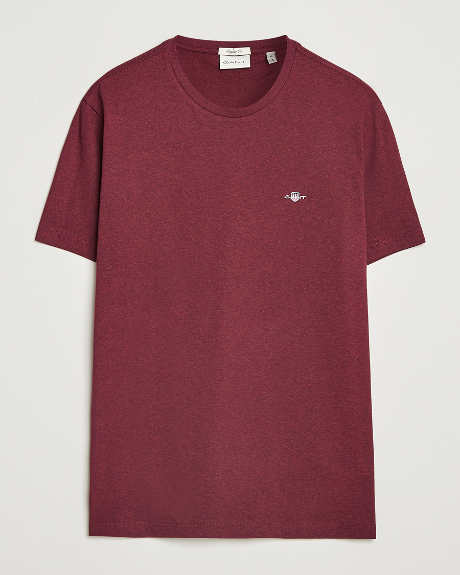 Homme | T-shirts | GANT | The Original T-Shirt Bordeaux Melange