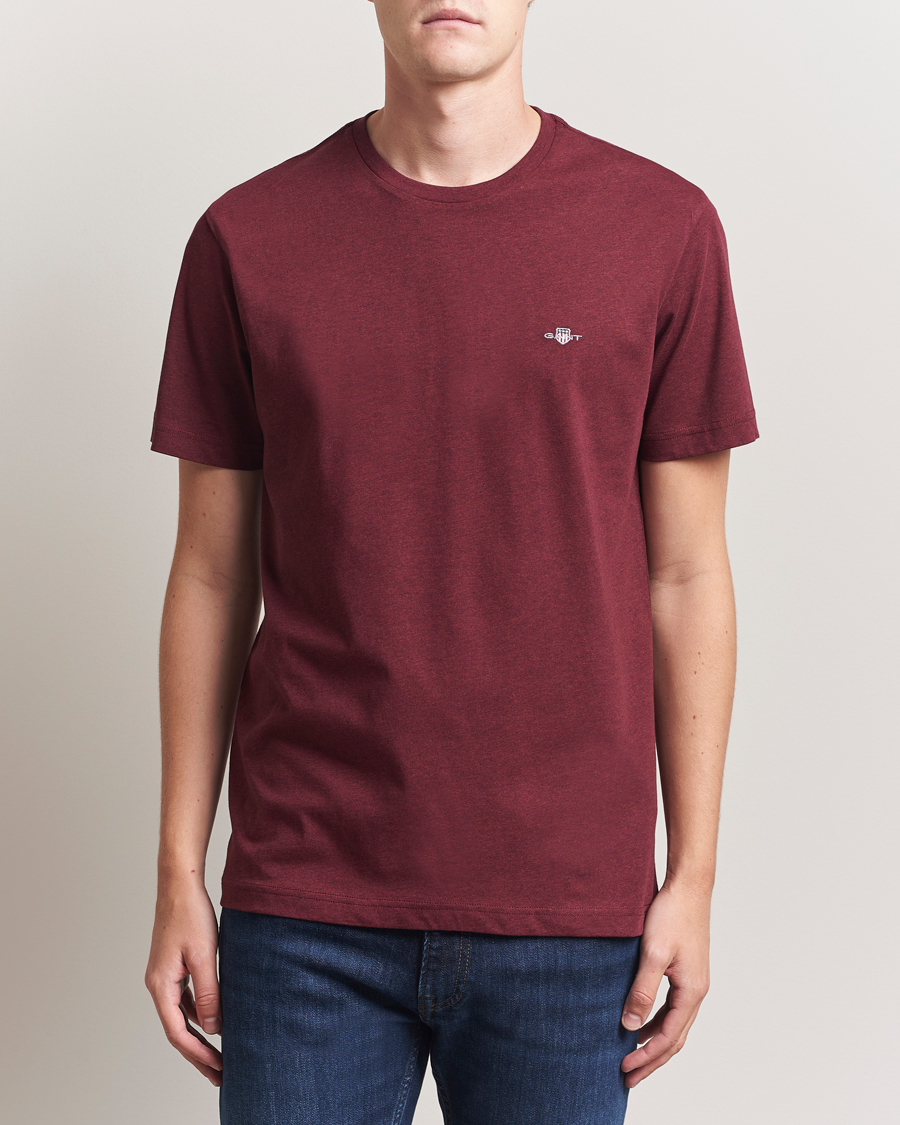 Homme | T-shirts | GANT | The Original T-Shirt Bordeaux Melange