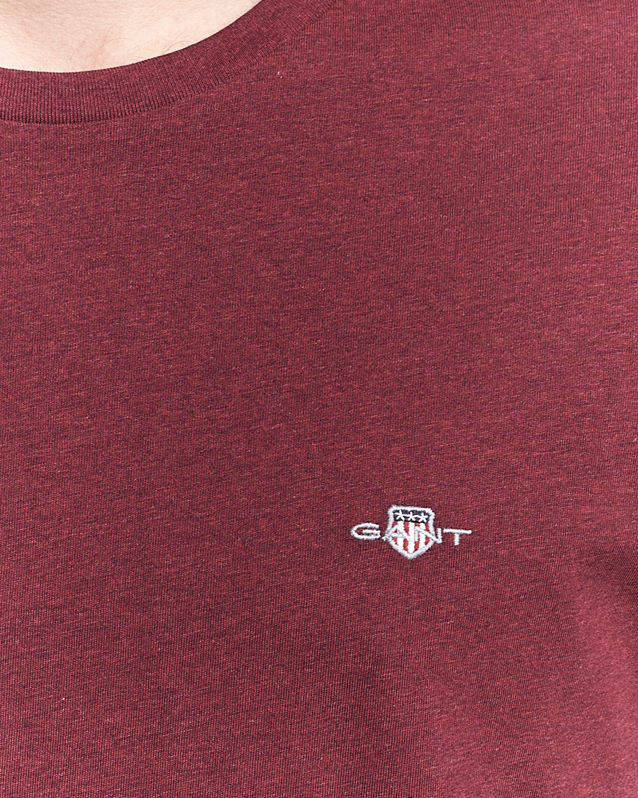 Homme | T-shirts | GANT | The Original T-Shirt Bordeaux Melange