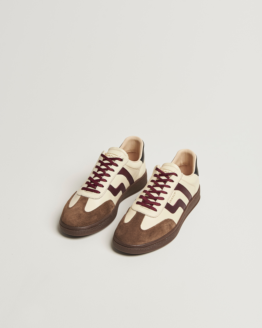 Homme | Baskets | GANT | Cuzmo Leather/Suede Sneaker Ivory/Brown