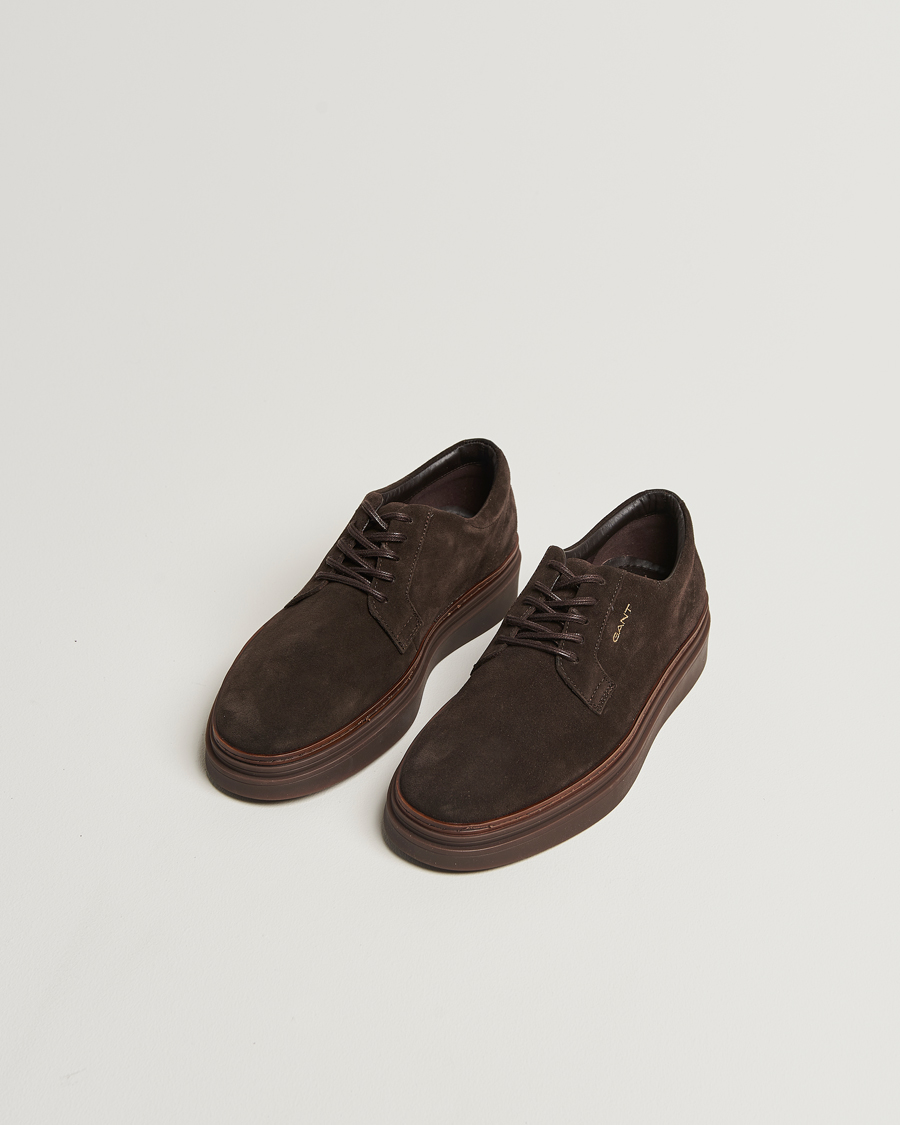 Homme | Baskets | GANT | Kinzoon Suede Derby Sneaker Espresso Brown