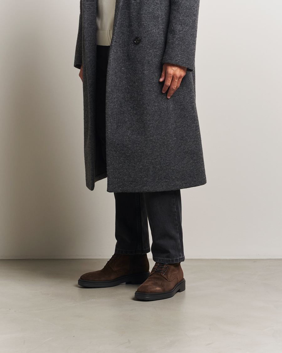 Homme | Bottes | Gant | Boggar Suede Boot Espresso Brown