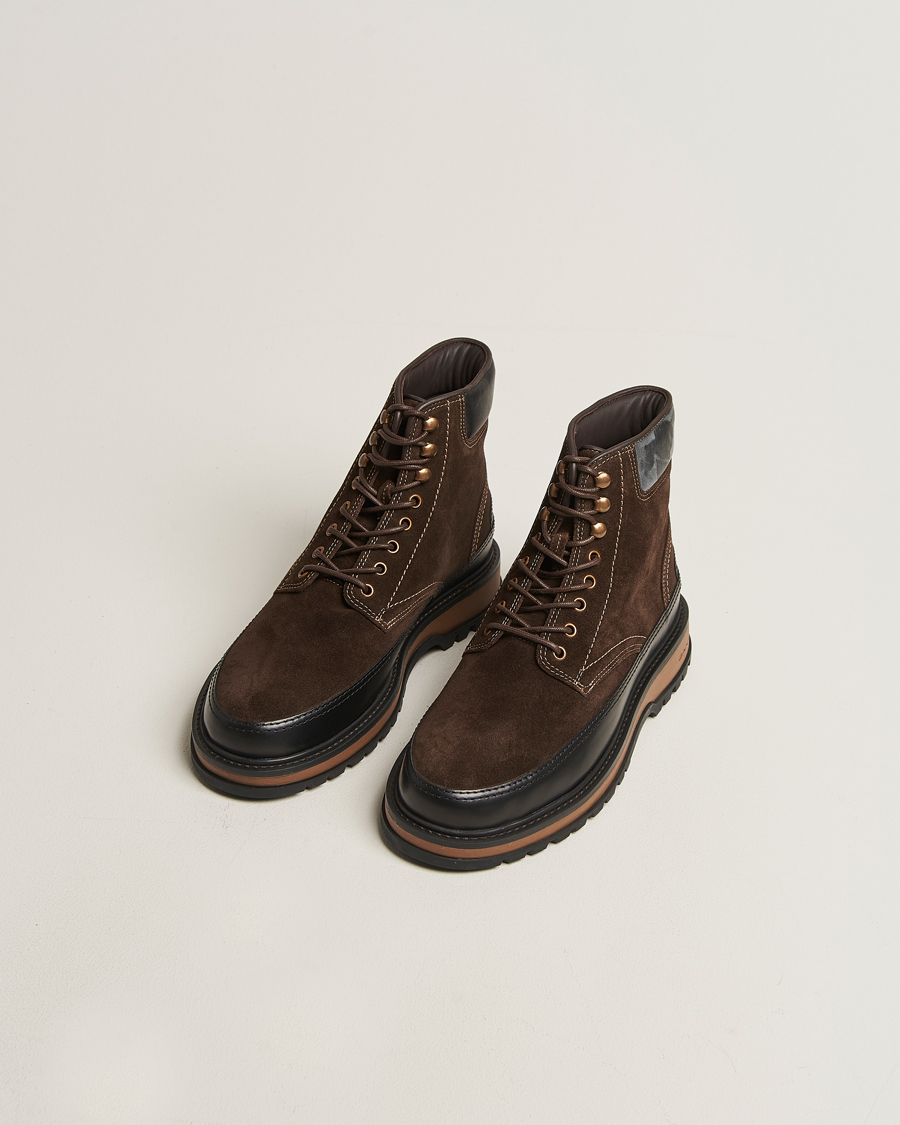 Heren | Laarzen | Gant | Clafton Felt Lined Suede Boot Dark Brown