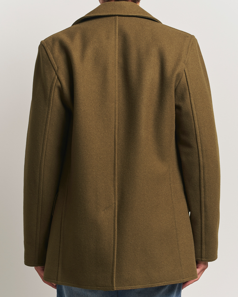 Heren | Jassen | Gloverall | Churchill Reefer Peacoat Loden Green