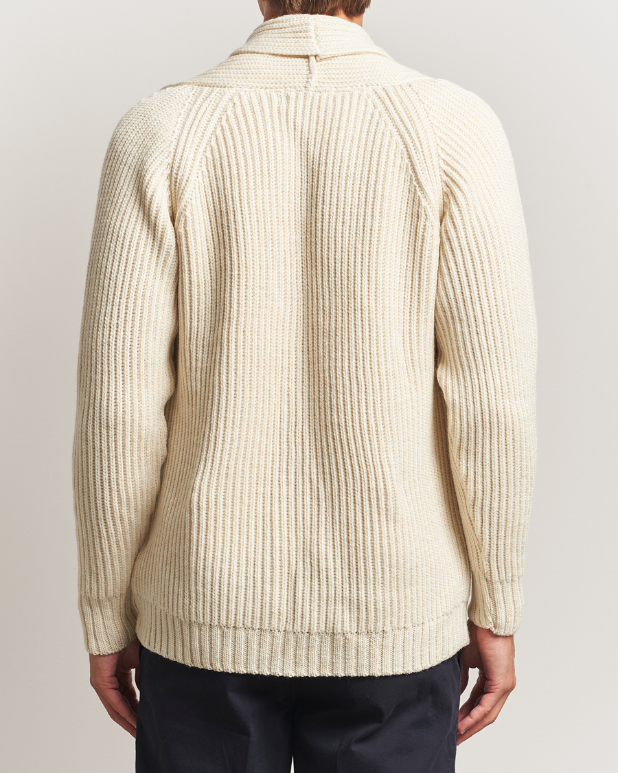 Heren | Truien | Gloverall | Shawl Collar Cardigan Ecru