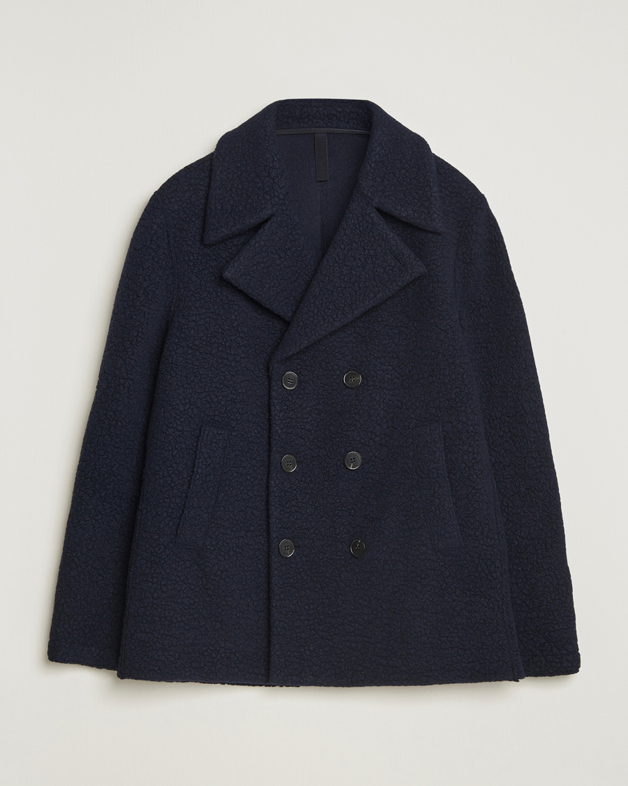 Homme | Manteaux Et Vestes | Harris Wharf London | Boucle Peacoat Navy