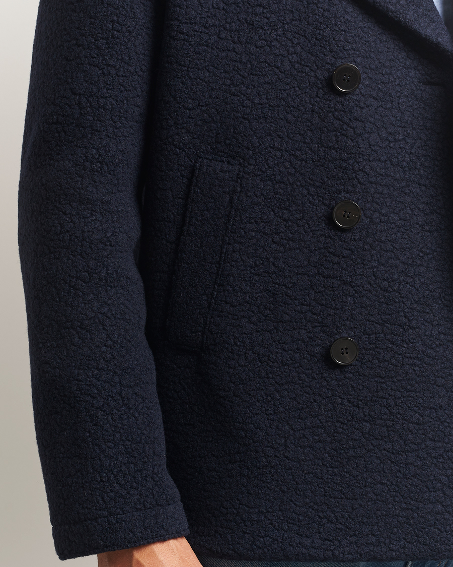 Homme | Manteaux Et Vestes | Harris Wharf London | Boucle Peacoat Navy