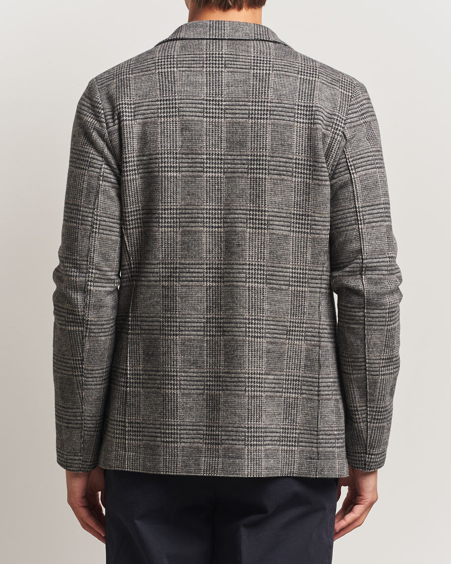 Homme | Blazers | Harris Wharf London | Two Button Loro Piana Checked Wool Blazer Black/White