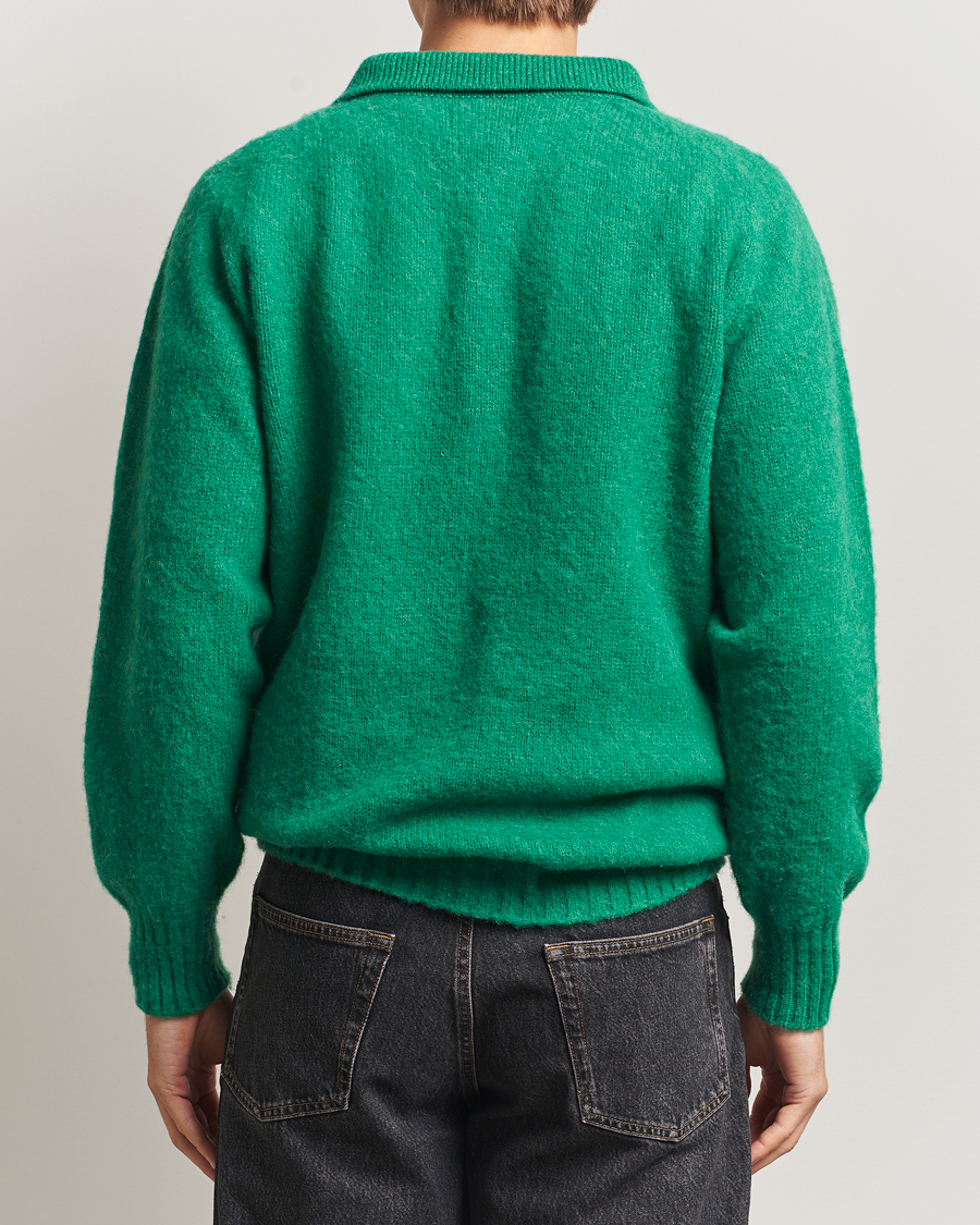 Heren | Truien | Howlin' | Brushed Wool Polo Greendream