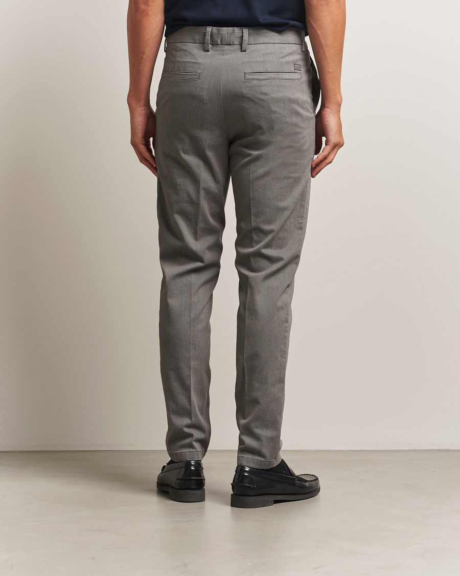 Heren | Broeken | BOSS BLACK | Kane Brushed Cotton Pleated Trousers Dark Grey