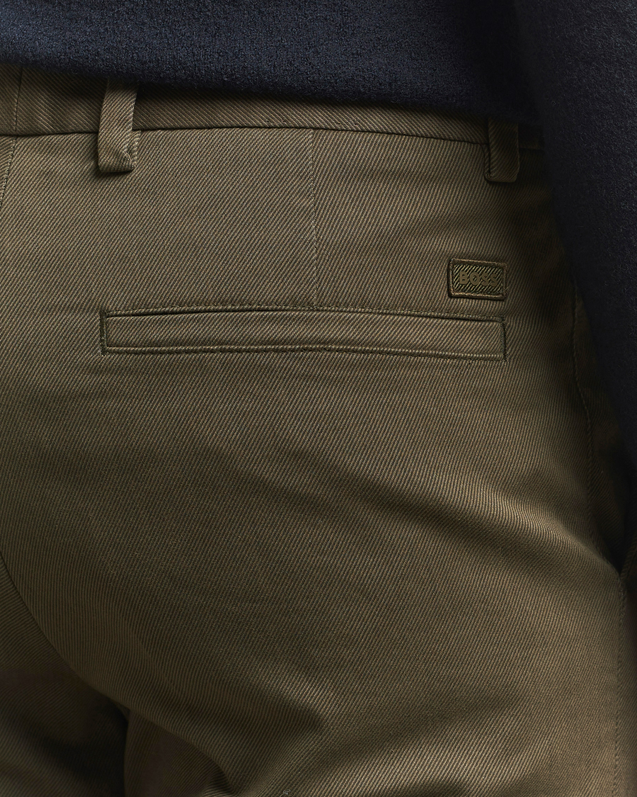 Homme | Pantalons | BOSS BLACK | Kane Brushed Cotton Pleated Trousers Open Green