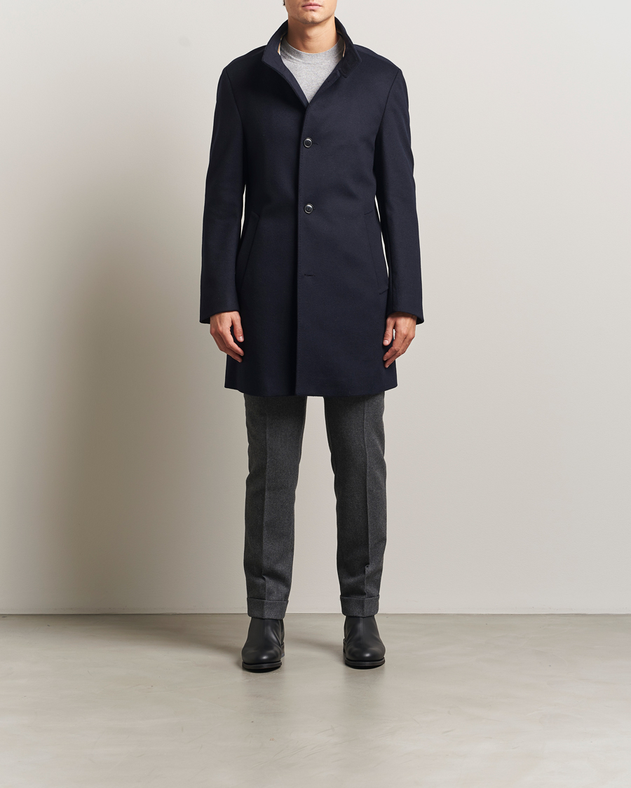 Heren | Jassen | BOSS BLACK | Hyde Stand Up Collar Coat Dark Blue