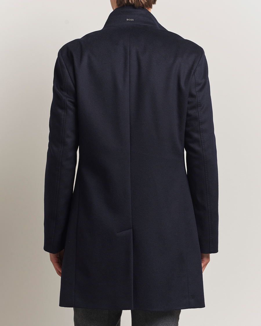 Heren | Jassen | BOSS BLACK | Hyde Stand Up Collar Coat Dark Blue