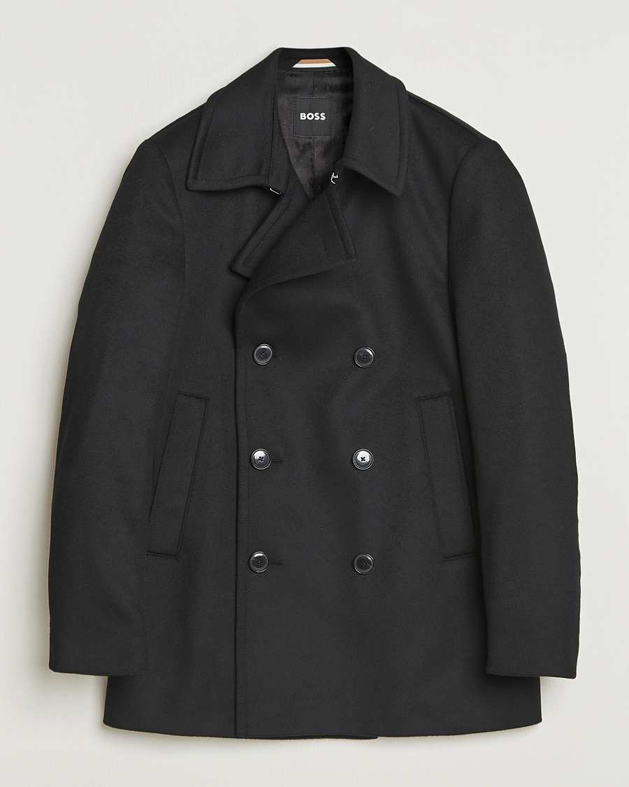 Heren | Jassen | BOSS BLACK | Hyde Wool Peacoat Black
