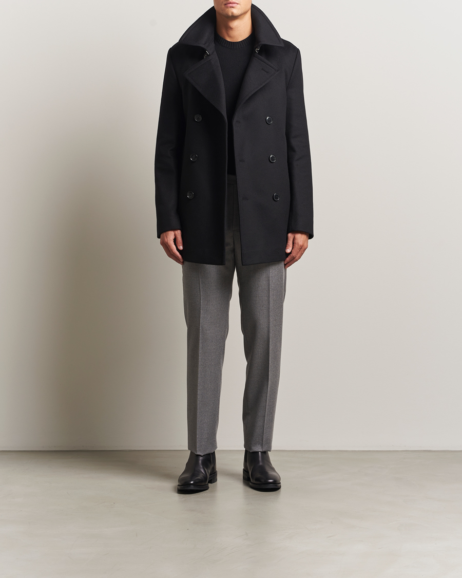 Heren | Jassen | BOSS BLACK | Hyde Wool Peacoat Black
