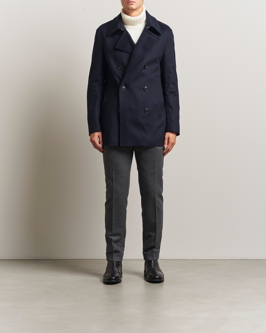 Homme | Manteaux Et Vestes | BOSS BLACK | Hyde Wool Peacoat Dark Blue