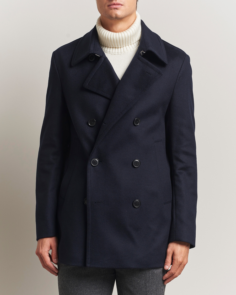 Heren | Jassen | BOSS BLACK | Hyde Wool Peacoat Dark Blue