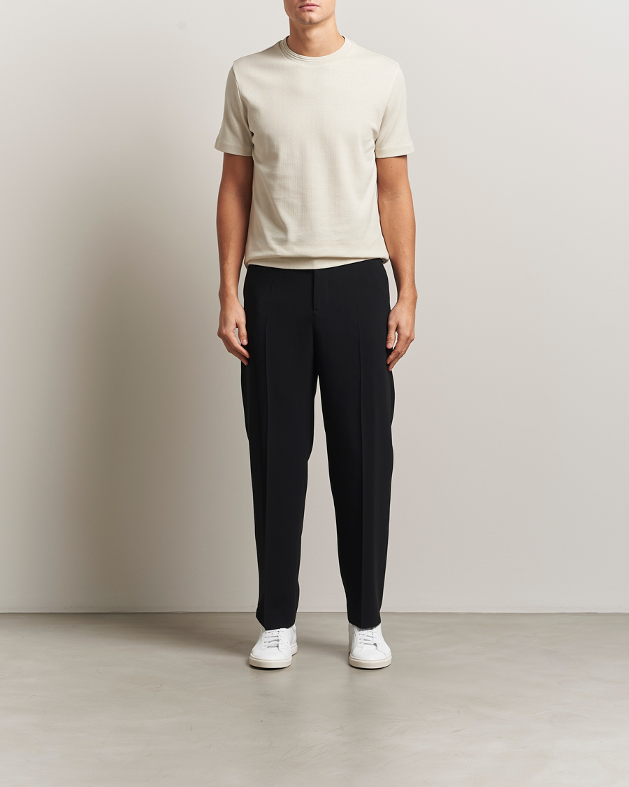 Homme | T-shirts | BOSS BLACK | Thompson Structured Crew Neck T-Shirt Open White