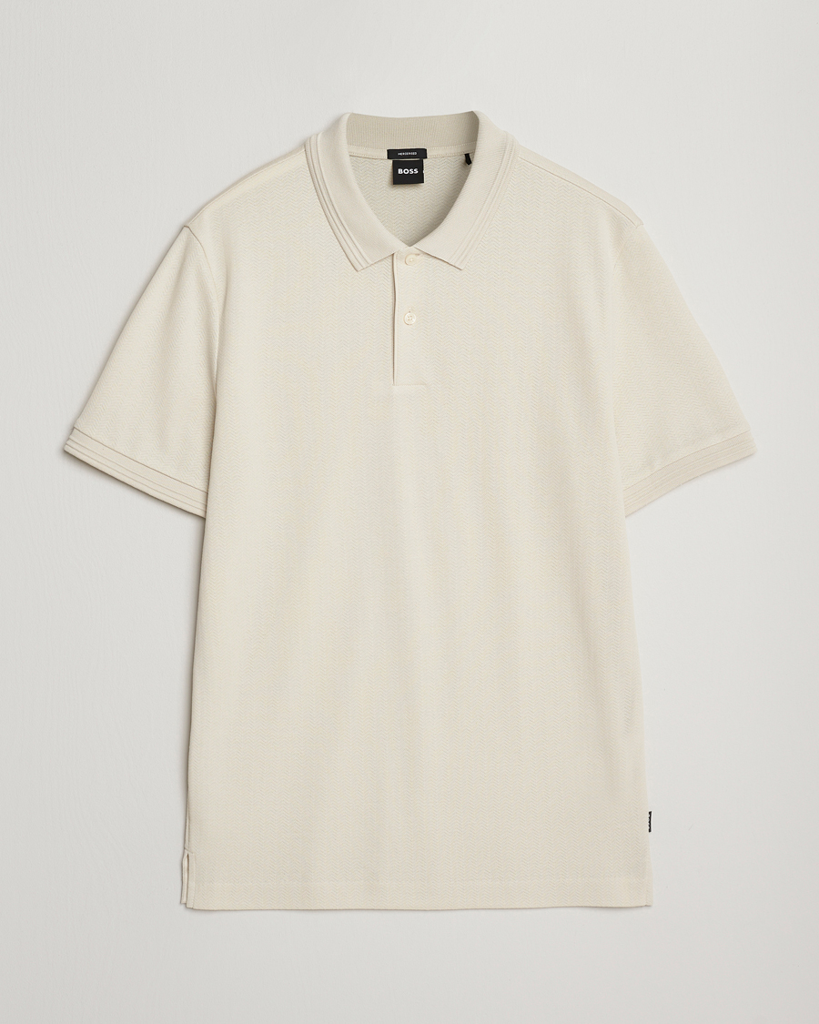 Homme | Polos | BOSS BLACK | Parlay Structured Polo Open White