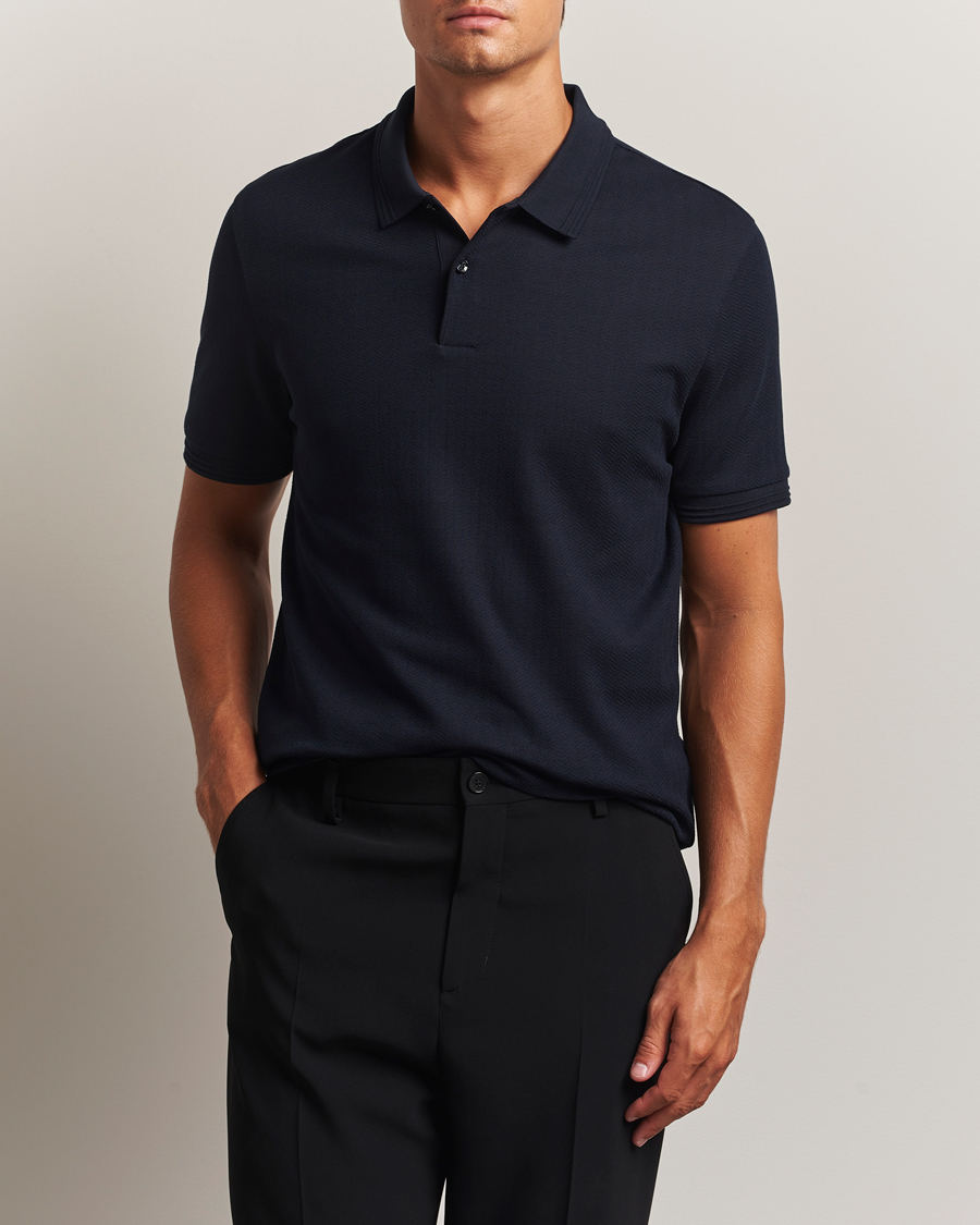 Homme | Polos | BOSS BLACK | Parlay Structured Polo Dark Blue