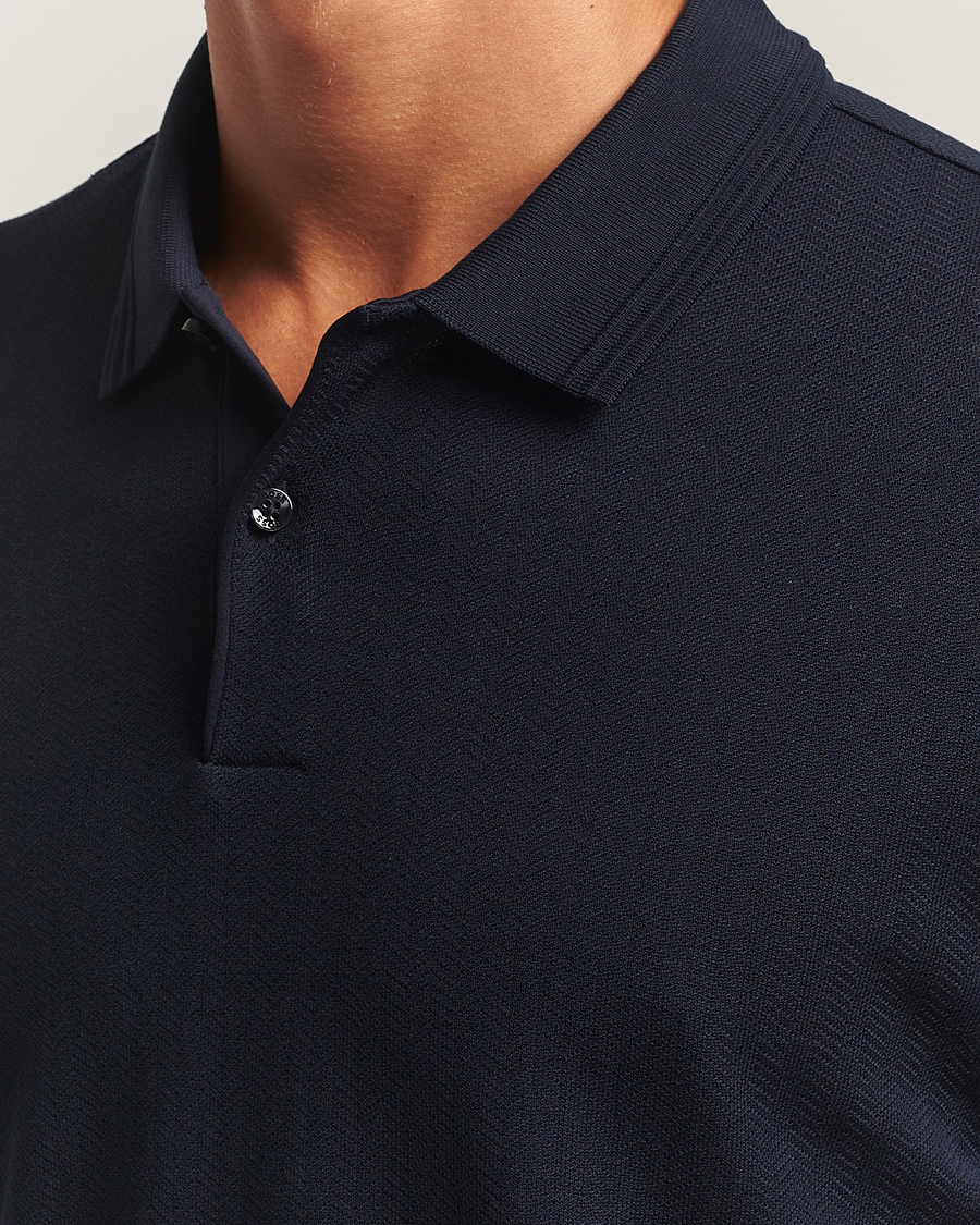 Heren | Polo's | BOSS BLACK | Parlay Structured Polo Dark Blue