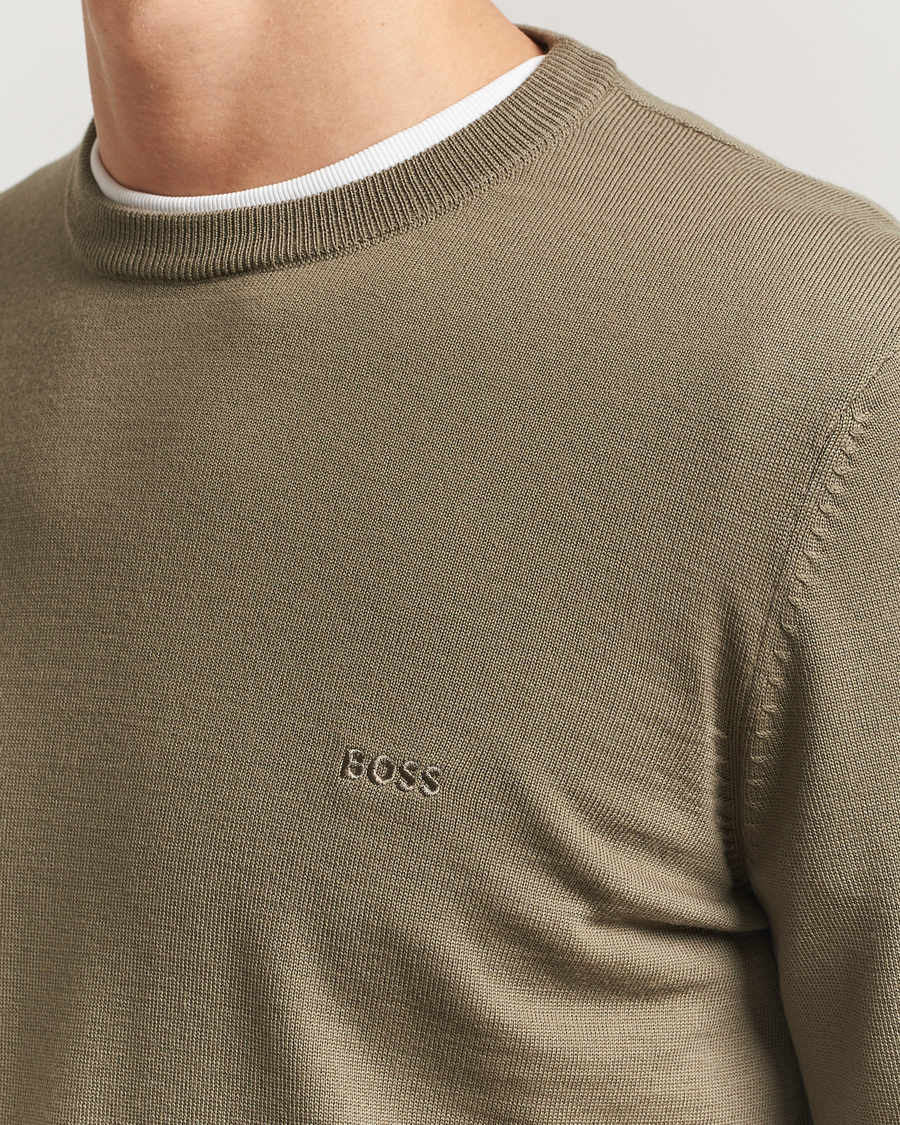Heren | Truien | BOSS BLACK | Botto Merino Knitted Pullover Open Brown