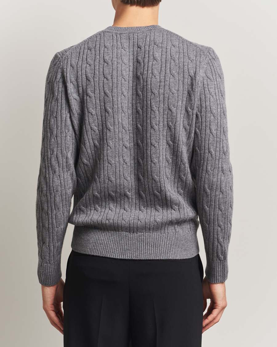 Homme | Pulls Et Tricots | BOSS BLACK | Hetico Wool/Cashmere Cable Sweater Medium Grey