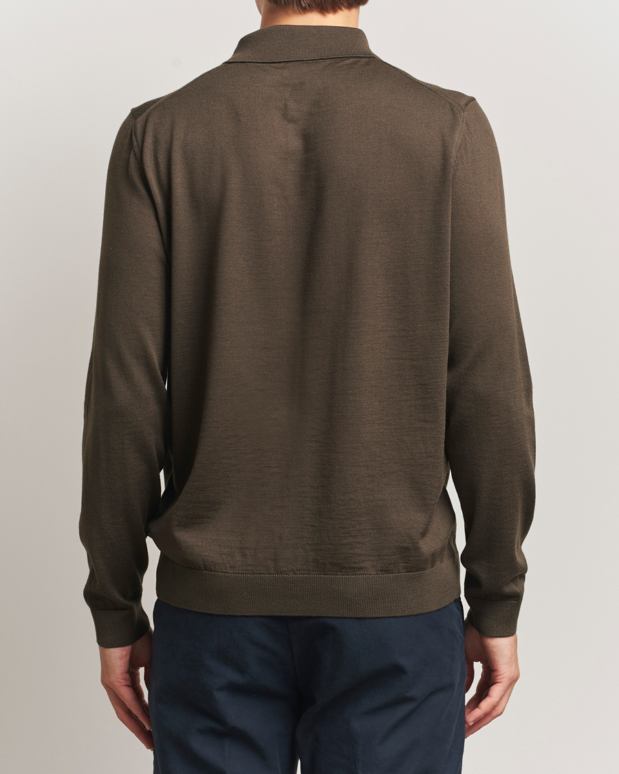Heren | Truien | BOSS BLACK | Helbert Wool Cardigan Open Green