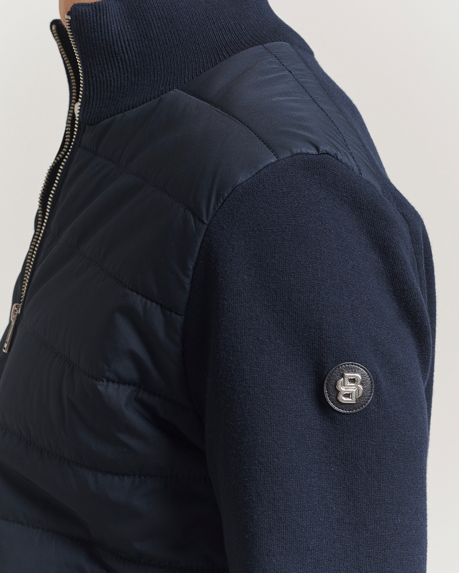 Homme | Manteaux Et Vestes | BOSS BLACK | Hernest Hybrid Full Zip Dark Blue
