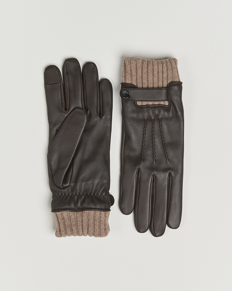 Homme | Gants | BOSS BLACK | Hyden Leather Glove Dark Brown
