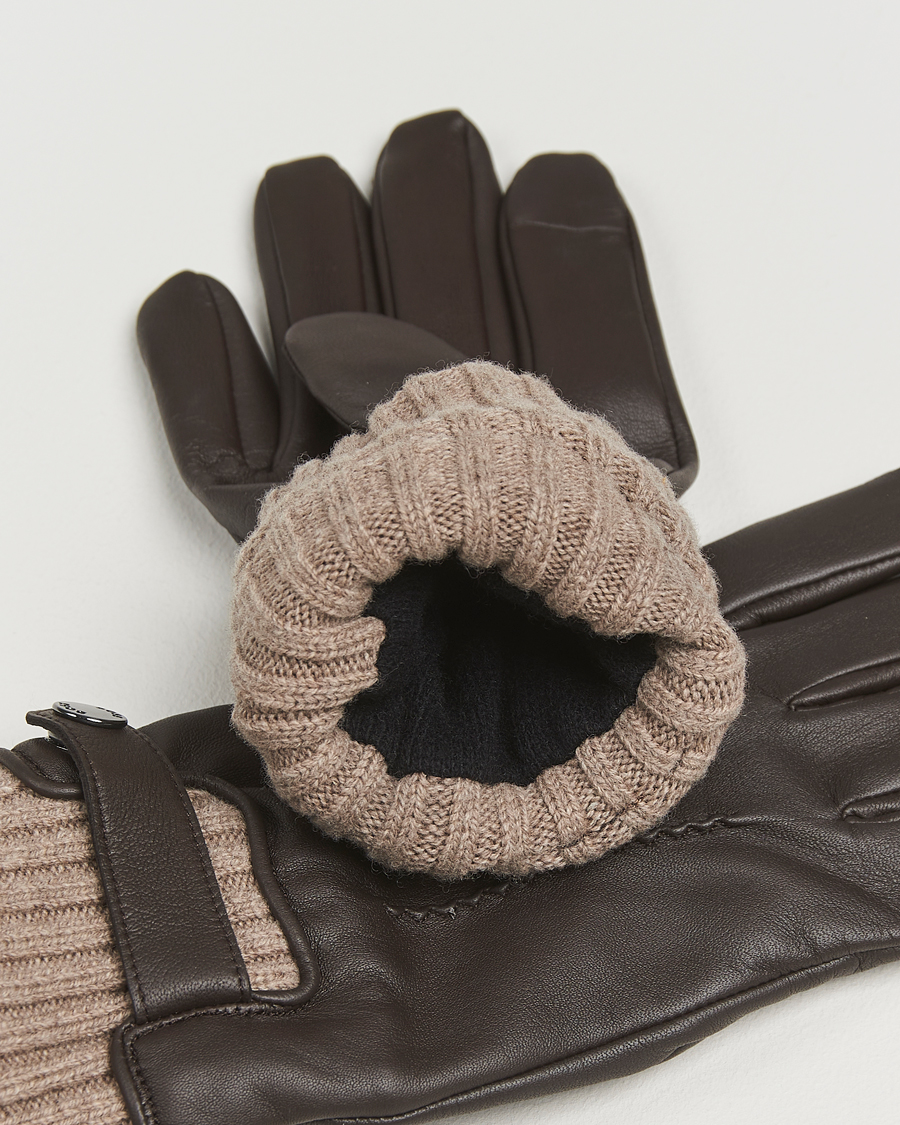 Homme | Gants | BOSS BLACK | Hyden Leather Glove Dark Brown