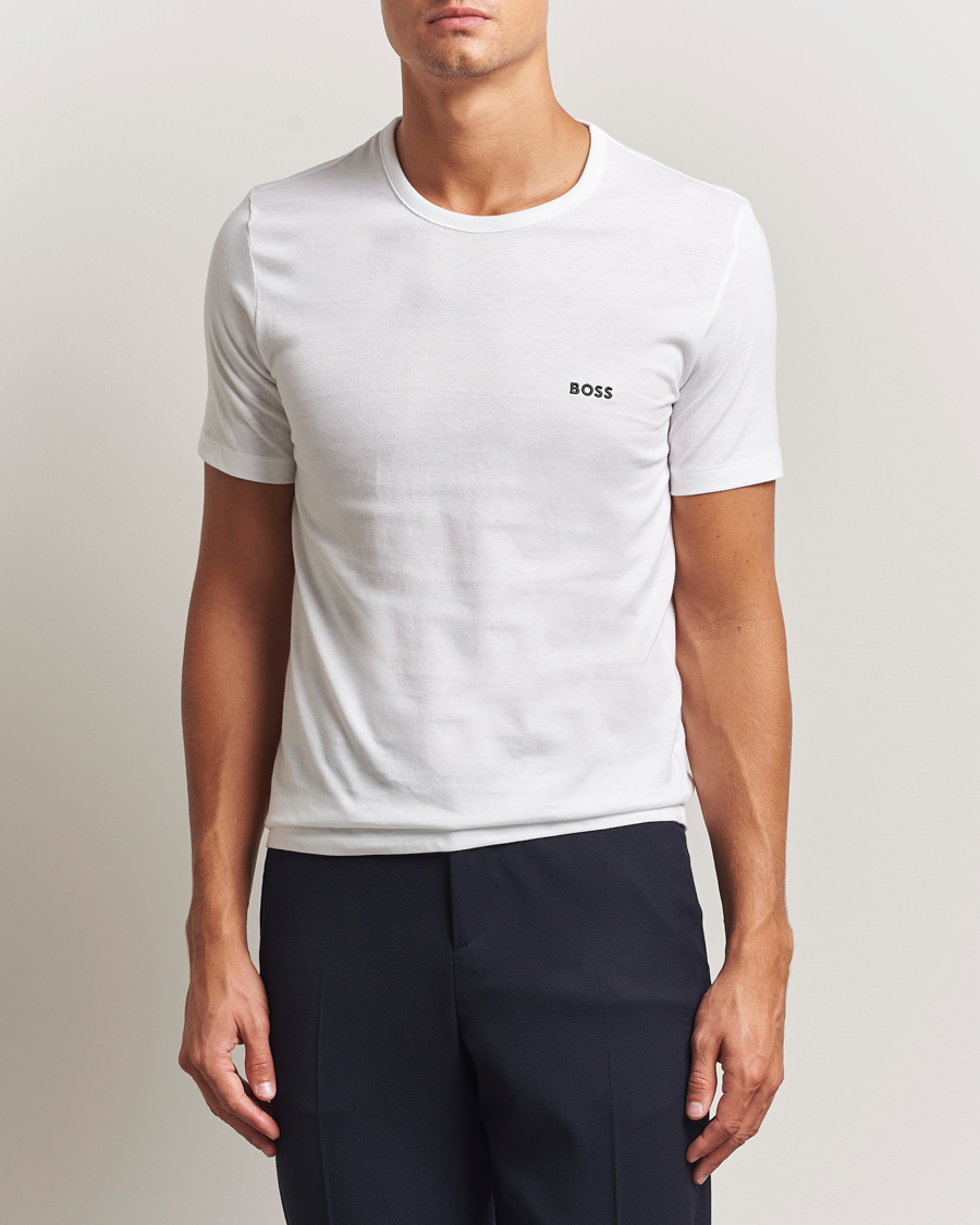 Heren | T-shirts | BOSS BLACK | 3-Pack Crew Neck T-Shirt White/Green/Black