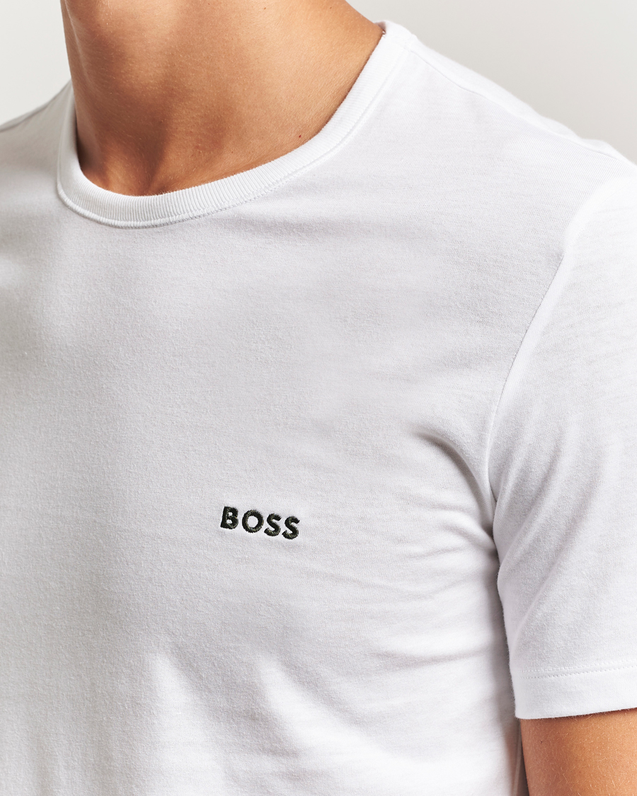 Heren | T-shirts | BOSS BLACK | 3-Pack Crew Neck T-Shirt White/Green/Black