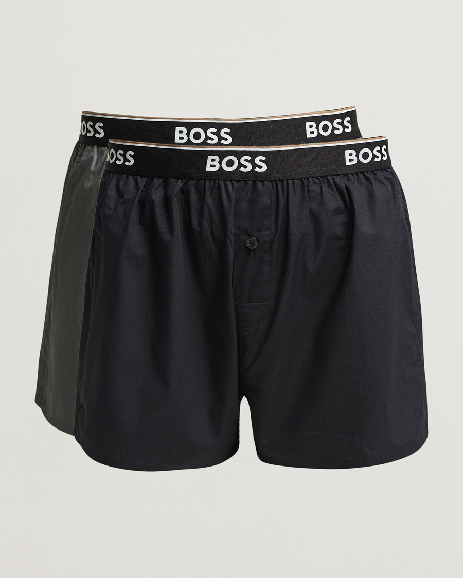 Homme | Sous-Vêtements Et Chaussettes | BOSS BLACK | 2-Pack Boxer Shorts Green/Black