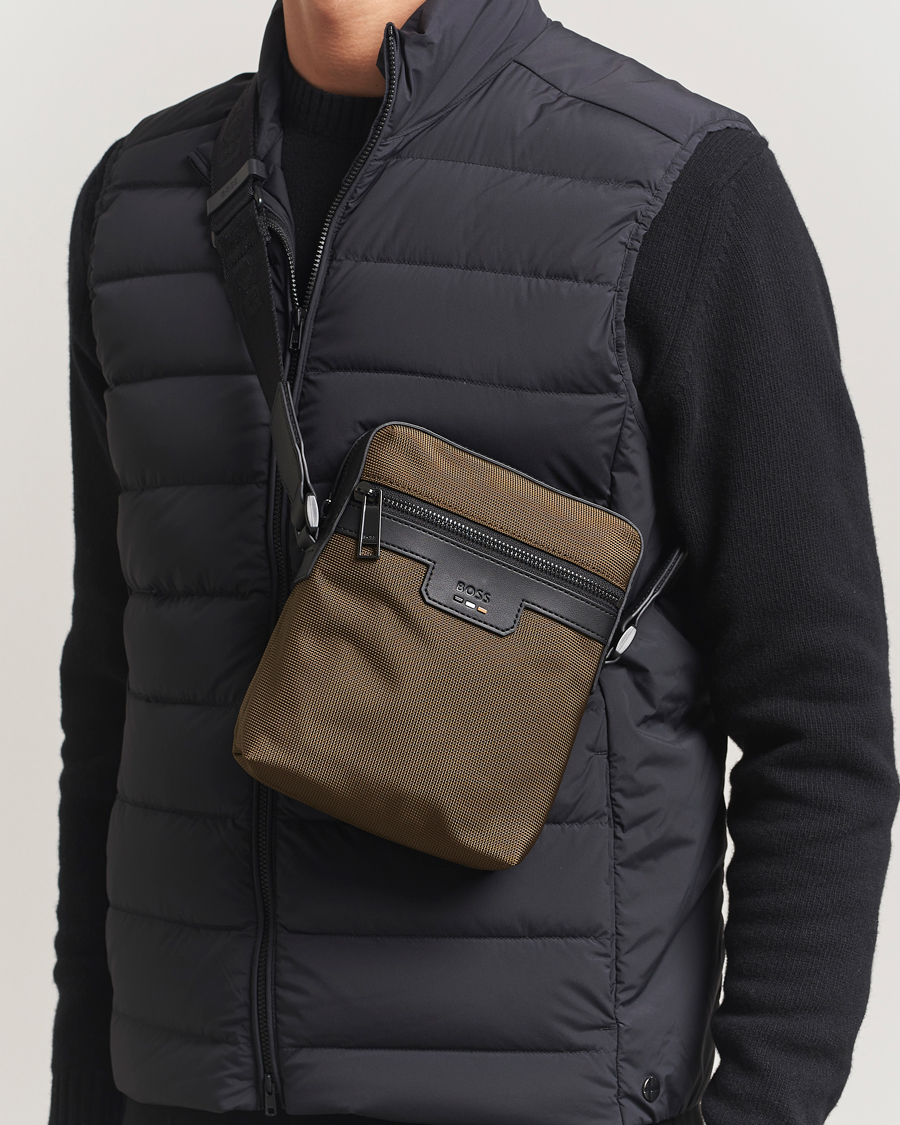 Homme | Sacs | BOSS BLACK | Ray Pouch Zip Bag Open Green